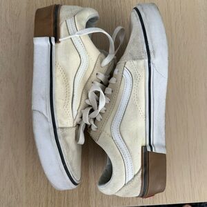 Vans shoes old skool gum block white shoe size 7.5